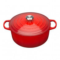 Le Creuset Bräter Signature rund Braden rond kersenrood 26 cm / 5,3 L